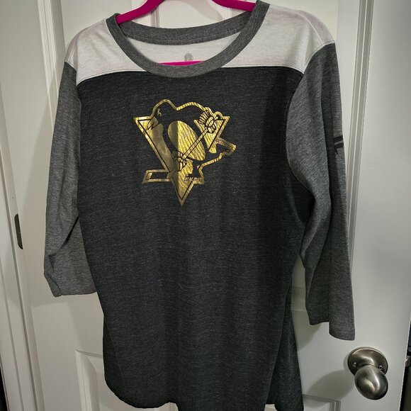 Fanatics 3/4 Sleeve Women's Size XL Pittsburgh Penguins Shirt (315) - Picture 1 of 4